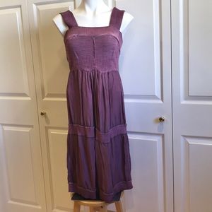 Anthropologie Tiered Sleeveless Dress Lilac Sz S